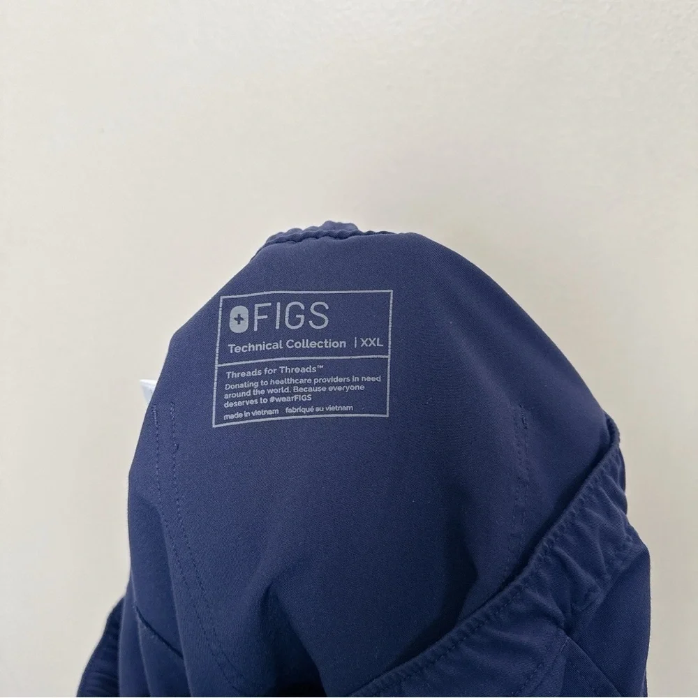 Figs Mens XXL Cairo Cargo Scrub Pants Blue Navy